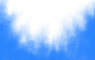 Bright blue sky with fluffy white clouds, creating a peaceful and serene atmosphere isolated on transparent background