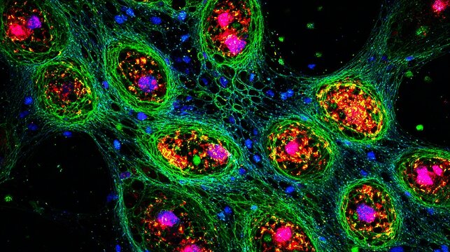 Ultra high resolution microscopy of nasopharyngeal carcinoma cells irregular cell clusters and disrupted nuclear membranes