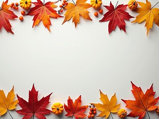 Decoraci&oacute;n de Acci&oacute;n de Gracias con hojas de oto&ntilde;o y calabazas