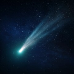 A Spectacular Comet with a Blazing Nucleus Traveling Through the Vastness of Deep Space