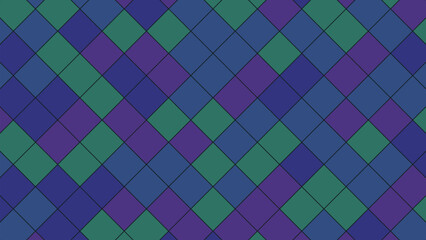 Diamond pattern with navy blue green and purple seamless backdrop