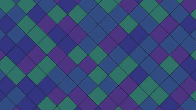 Diamond pattern with navy blue green and purple seamless backdrop