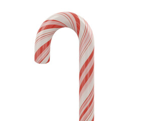 Fototapeta premium Festive Candy Cane Delight, A Classic Holiday Treat with Spiraling Red and White Stripes