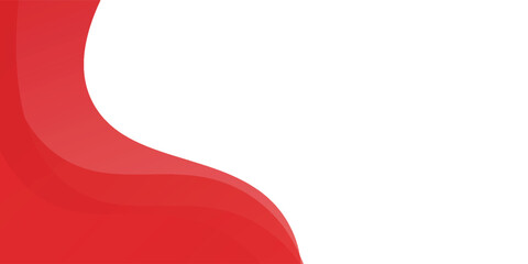 Red Wave on White Background Simple curve background for business with space for text. vector illustration eps10