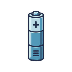A detailed illustration of a cylindrical battery showcasing its positive terminal and design features