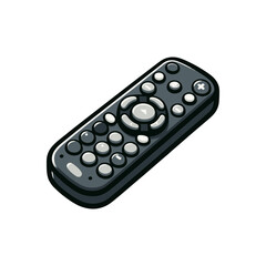 A sleek, modern remote control lying on a clean surface, with a subtle shadow enhancing its design