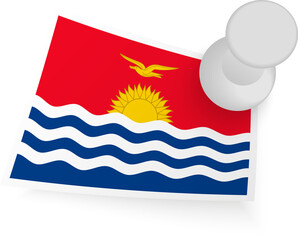 Kiribati Flag with Pin