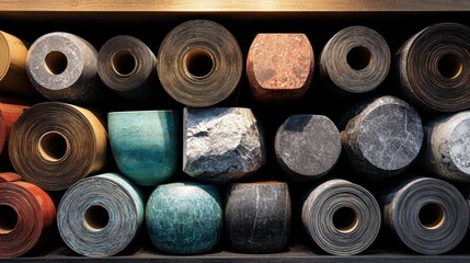 advanced composite material rolls display