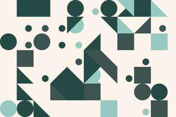 Abstract geometric shapes background design modern artistic and trendy pattern