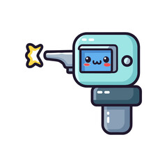 Cute cartoon thermometer character with a smiling face, showcasing playful design and colors