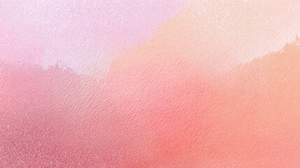 Fototapeta premium pastel pink peach gradient background with watercolor texture and frosted glass effect