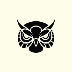 owl face vector illustration