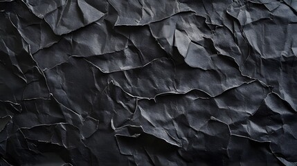 Dark crumpled paper creates a textured background with dramatic lighting.