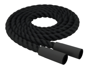 Intense Workout, Close-Up of Heavy Battle Ropes for Strength and Cardio Training