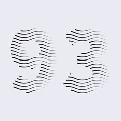 Obraz premium 93 Number Lines Logo Icon vector and Illustration