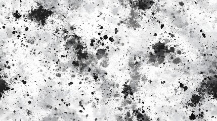 Obraz premium Monochrome abstract background with black ink splatters on white.