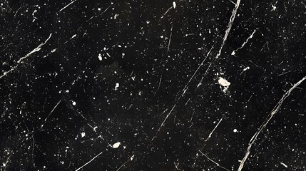Black marble texture with white veins and speckles offers a natural abstract background.