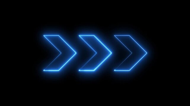 Blue arrow sign animation loop