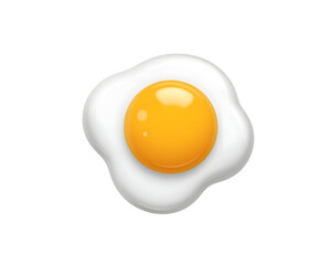 Perfectly Fried Egg with a Bright Yellow Yolk on a Minimalist Backdrop to breakfast time