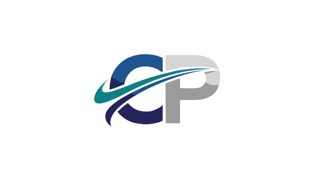 Logo featuring the letters CP with a swooping graphic element represents a modern corporate identity.