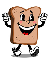 Illustration of a happy toast