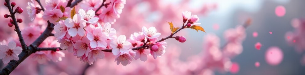 Obraz premium Pink cherry blossoms in full bloom, Ota, Gunma Prefecture, Japan spring , flowers, pink flowers, japanese landscape