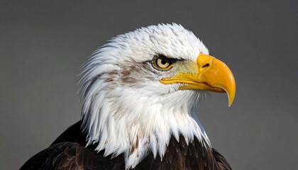 Obraz premium Close-up Portrait of a Majestic Bald Eagle with Intense Gaze.