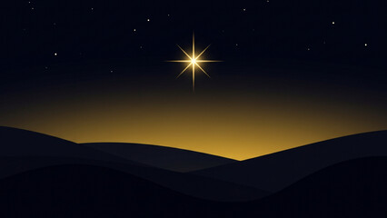 Fototapeta premium night landscape with stars