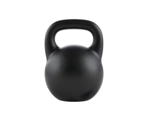Sleek kettlebell isolated shot promoting fitness and healthy lifestyle 3D rendering