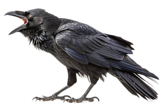 Angry crow cutout, transparent image.png. Cawing. Kitchen scraps. Natural predator. Garbage disposal. Black crow. Black bird.