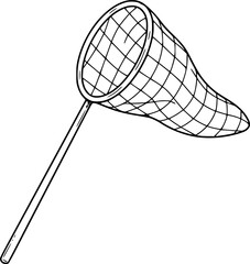 illustration of a butterfly net