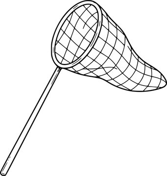 illustration of a butterfly net