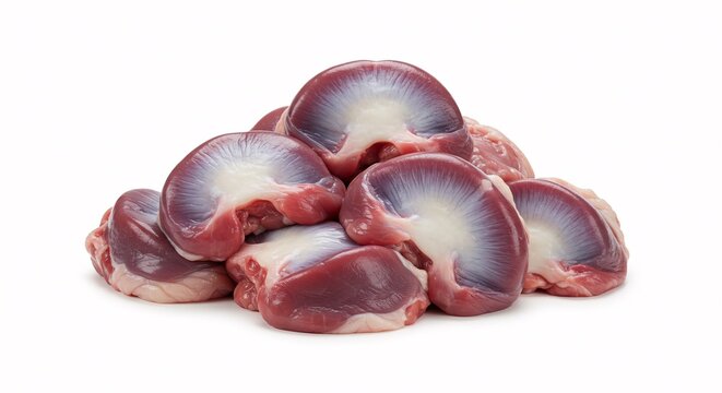 Chicken gizzard isolated on white background