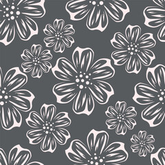 Seamless pattern from bouquet cute floral Traditional ornament yellow floral pattern,Abstract seamless simple floral pattern. Flower pattern. Spring pattern. used for textile, wallpaper, card 
