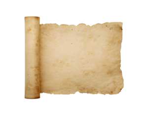 An exquisitely detailed ancient parchment scroll presented against a contrasting ambiance providing an antique theme