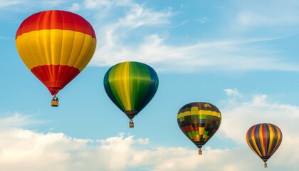 Obraz premium colorful hot air balloons flying in the clear sky