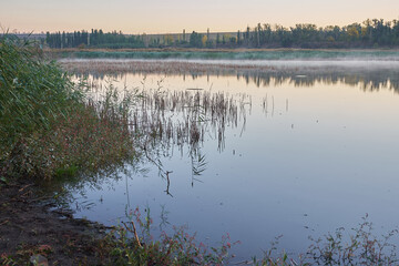 beautiful lake in autumn Ukraine