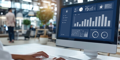 Business data dashboard provide brisk business intelligence analytic for marketing strategy planning