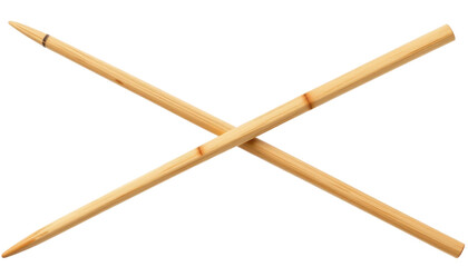 A Pair of Wooden Sticks Intersecting on a Abstract Art Minimalist Conceptual Close-up