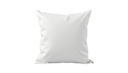 Stylish Home Decor White Square Throw Pillow Modern Living Room Soft Fabric Minimalist Design Top-Down Perspective