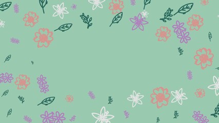 floral pattern seamless background  with sketches of flowers and leaves. Perfect for wallpapers, graphic design, and digital projects - Powered by Adobe