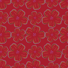 Obraz premium seamless pattern with flowers
