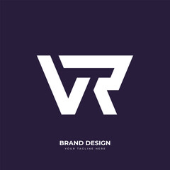 Letter VR Initial Monogram Logo