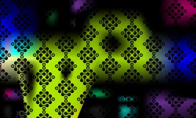 Vector art of abstract molecule pattern with colorful background