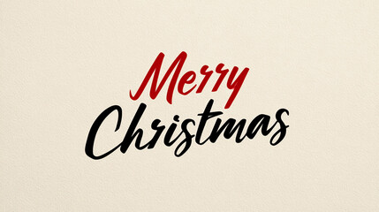 Simple "Merry Christmas" caption on a clean background, modern and minimalistic design for festive greetings and holiday-themed visuals.