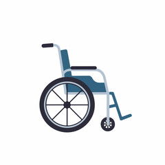 Flat Illustration Detailed Wheelchair Medical Assistance Accessibility Equipment Graphic