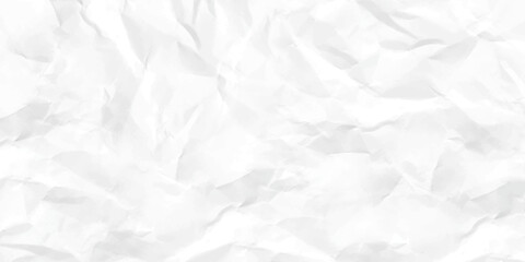 Crumpled paper background in classic white color. Paper texture Crumpled White. Top view.