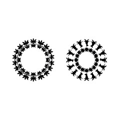 vector illustration of a set of floral elements