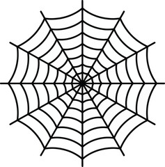 Obraz premium Intricate spiderweb design element isolated on transparent background silhouette