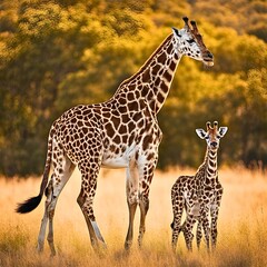 Obraz premium giraffe in the savannah